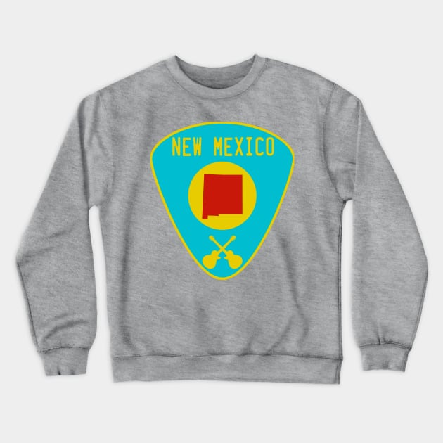 New Mexico Guitar Pick Crewneck Sweatshirt by fearcity